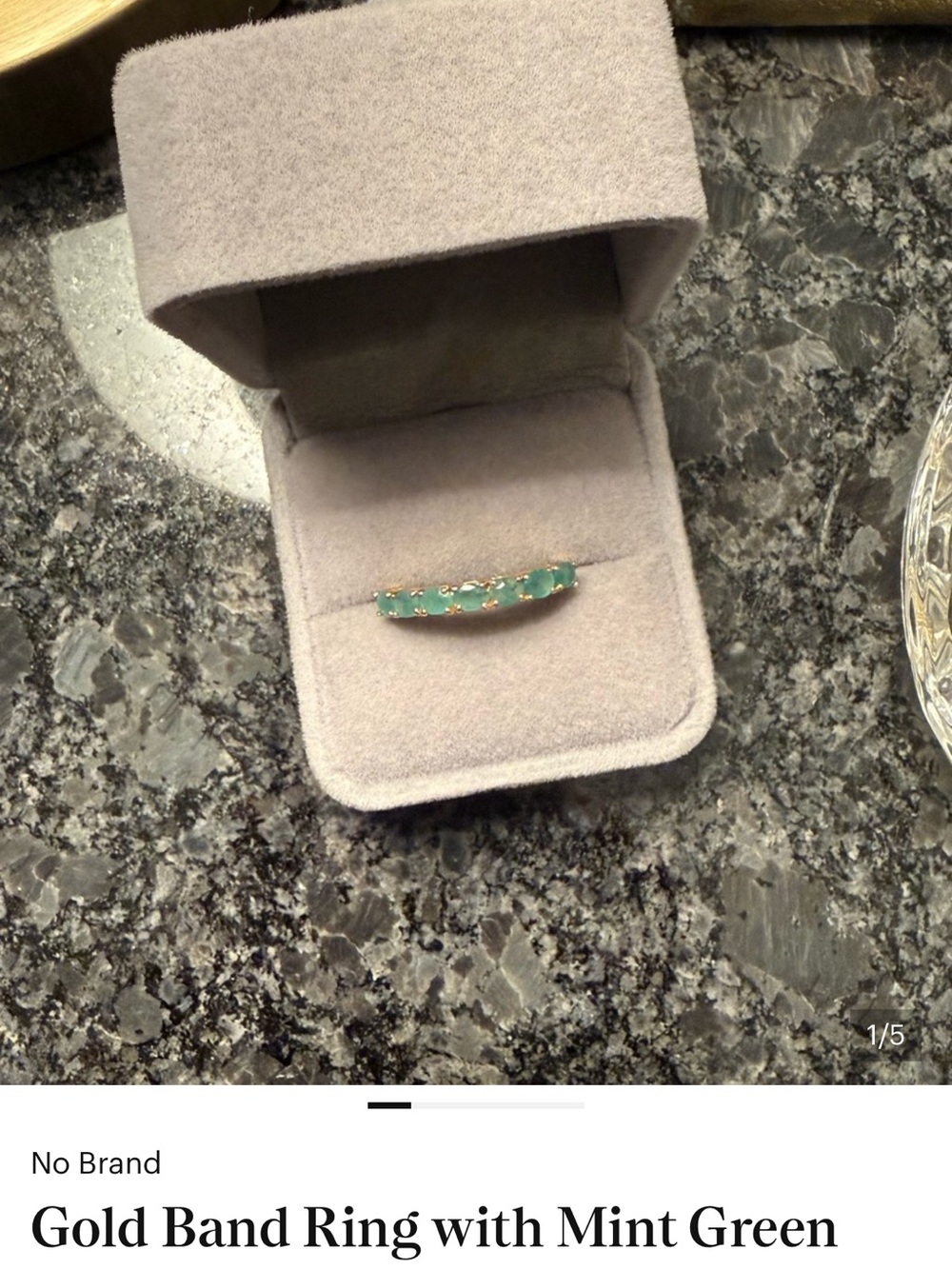 Genuine Emerald Ring | 14K Gold-Plated Sterling Silver